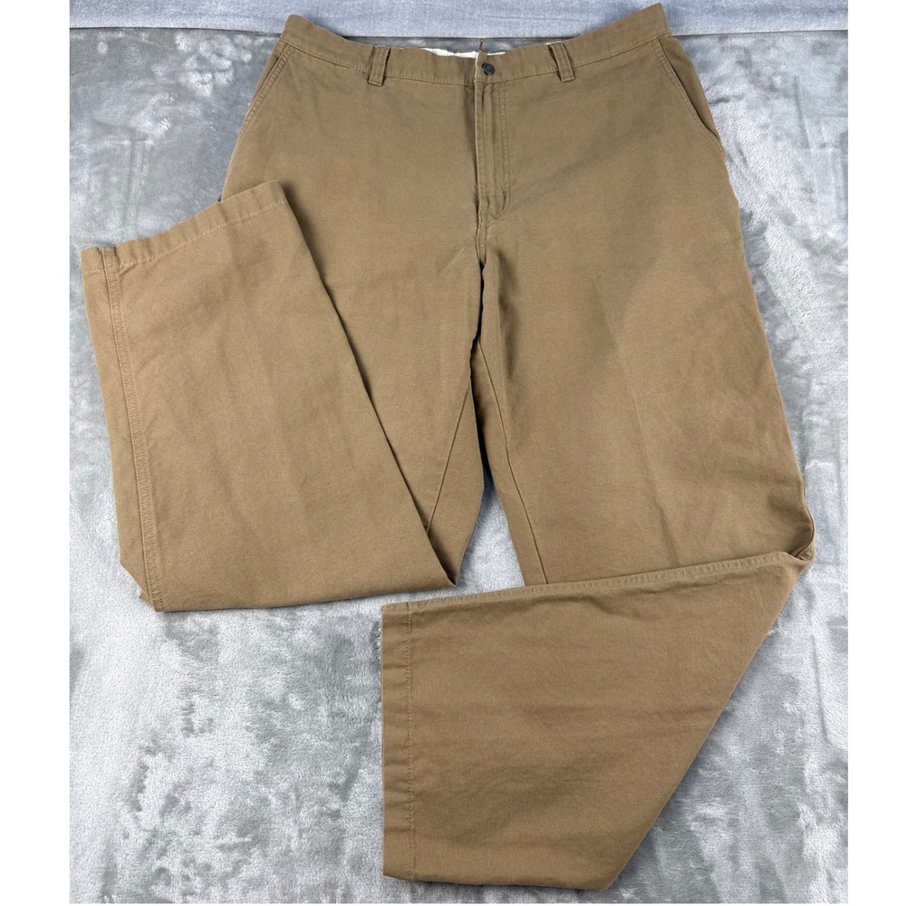 Columbia Pants Mens 38x32 Canvas Utility Brown Straight Leg EUC